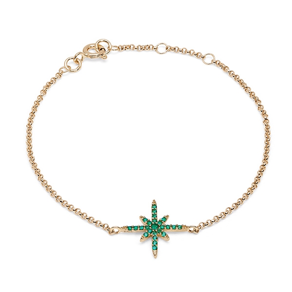 Philippa_Herbert_9kt_yellow_gold_north_star_bracelet_green