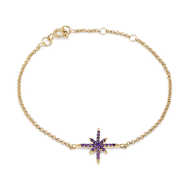 Philippa_Herbert_9kt_yellow_gold_north_star_bracelet_purple