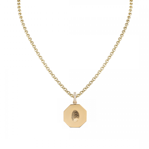 philippa-herbert-9ct-yellow-gold-fingeprint-engraved-octagon-charm-diamond-jumpring-on-belcher45-chain