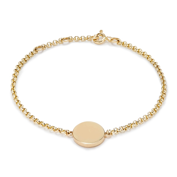 philippa_herbert_9kt_yellow_gold_small_disc_bracelet_unengraved