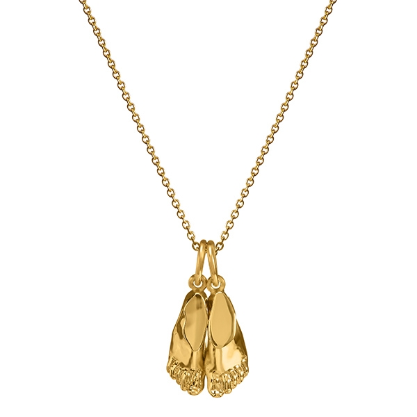 philippa-herbert-9kt-yellow-gold-pair-miniature-feet-cast-charm-pendant-on-chain