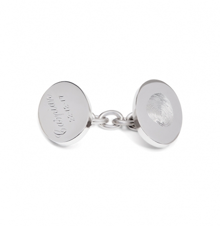 Fingerprint Engraved Chainlink Cufflinks