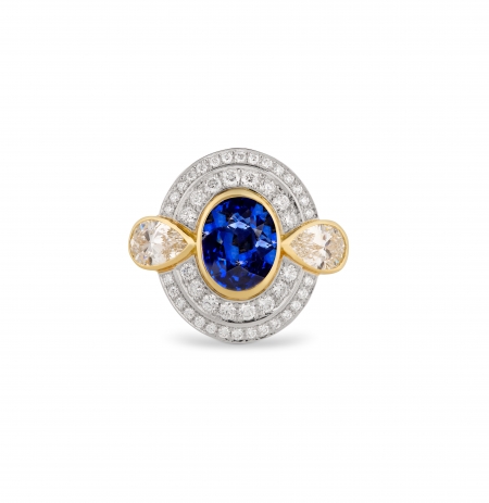 Sapphire and Diamond Engagement Ring