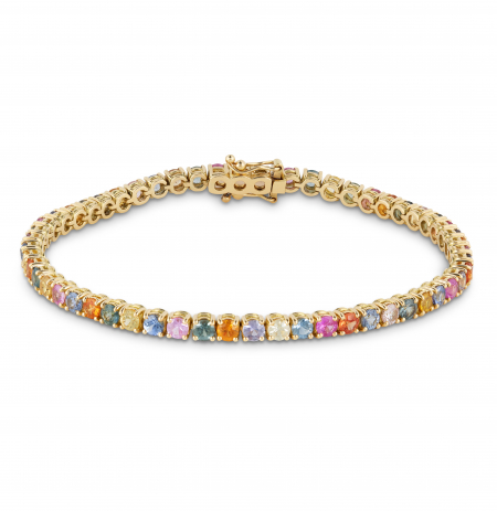 Pastel rainbow tennis bracelet