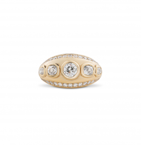 Diamond domed ring